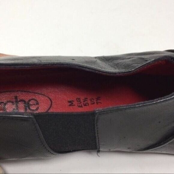 Arche womans black leather flats 7.5M BoxS - Picture 4 of 8